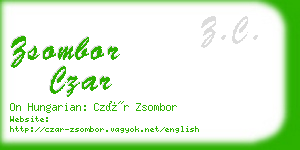 zsombor czar business card